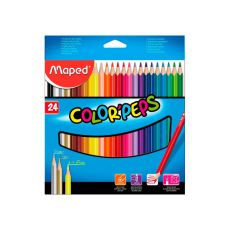 Карандаши цветные MAPED Color'Peps треугольные ударопрочный грифель в картонном футляре 24 цветов