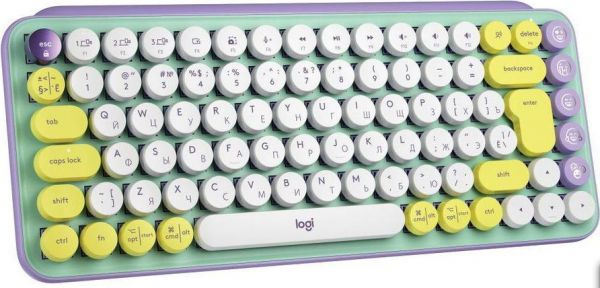 Клавиатура Logitech POP Keys механическая зеленый/сиреневый зеленый/сиреневый