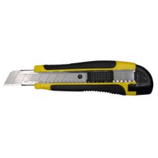 Нож канцелярский Silwerhof ширина лезвия 18 мм фиксатор усиленный 2 сменных лезвия желтый/черный