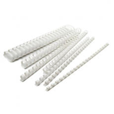 Пружины для переплета пластиковые Silwerhof 1373585 8 мм, А4, 100 шт., белый