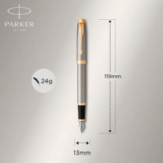 Ручка перьевая PARKER IM Core F321 CW1931649 серый F, 1 шт