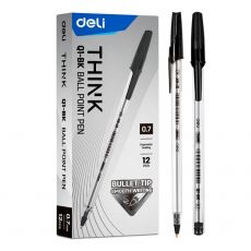 Шариковая ручка Deli Think EQ1-BK черный,прозрачный