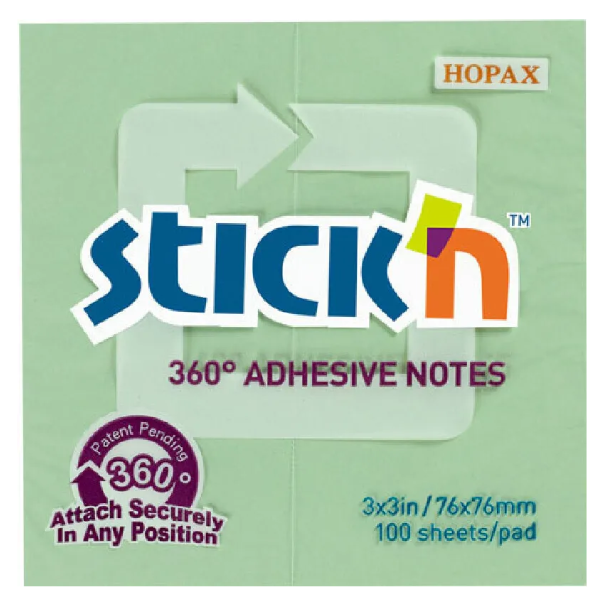Самоклеящийся блок Stick`n 21552 76x76 мм 100 л. 1 цв.