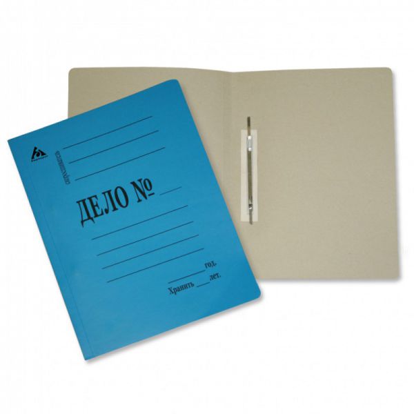 Скоросшиватель Бюрократ SK260Mblue картон мелованный 0.4мм 260г/м2 синий