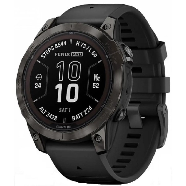 Умные часы Garmin Fenix 7 Pro 2023 33.02 мм черный/серый [010-02777-10]
